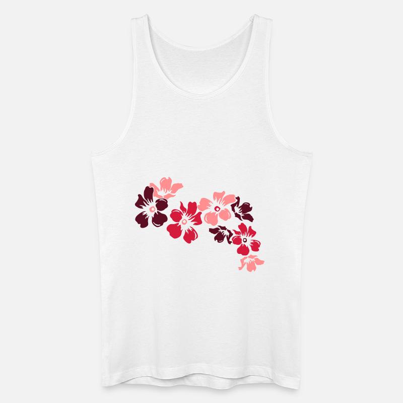 blumen - Männer Bio Tank Top - Weiß