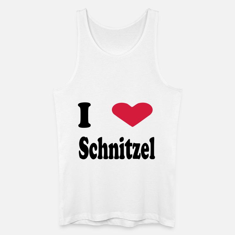 i heart schnitzel - Männer Bio Tank Top - Weiß