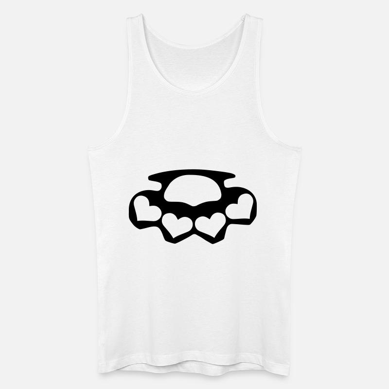 Schlagring - Männer Bio Tank Top - Weiß