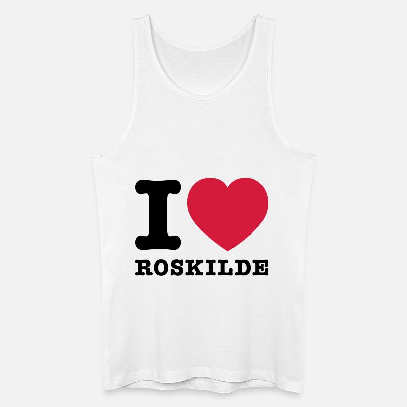 I Love Roskilde 2 - Männer Bio Tank Top - Weiß