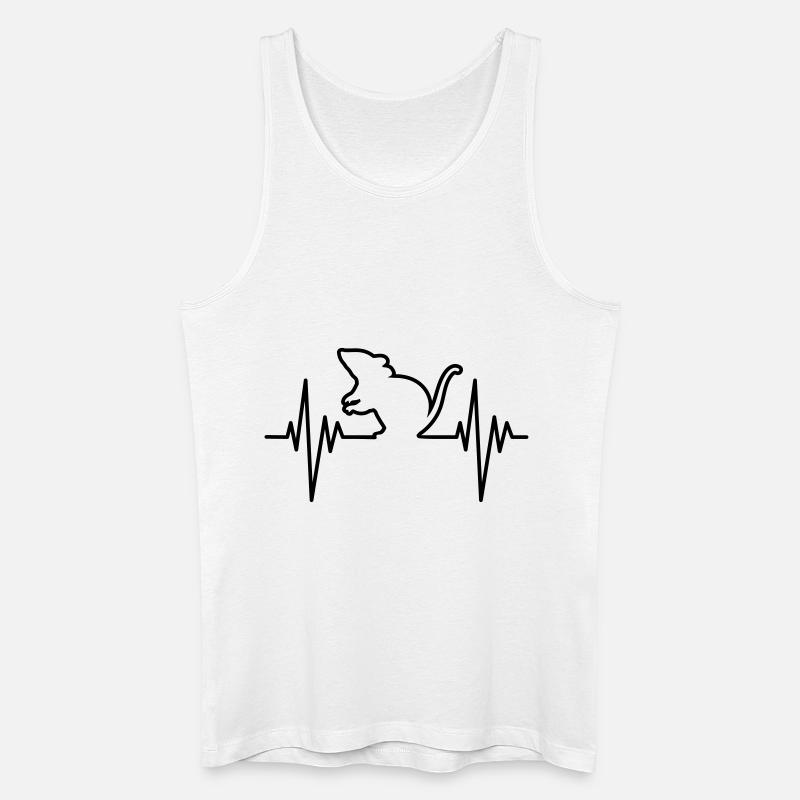 Mouse Pulse - Männer Bio Tank Top - Weiß