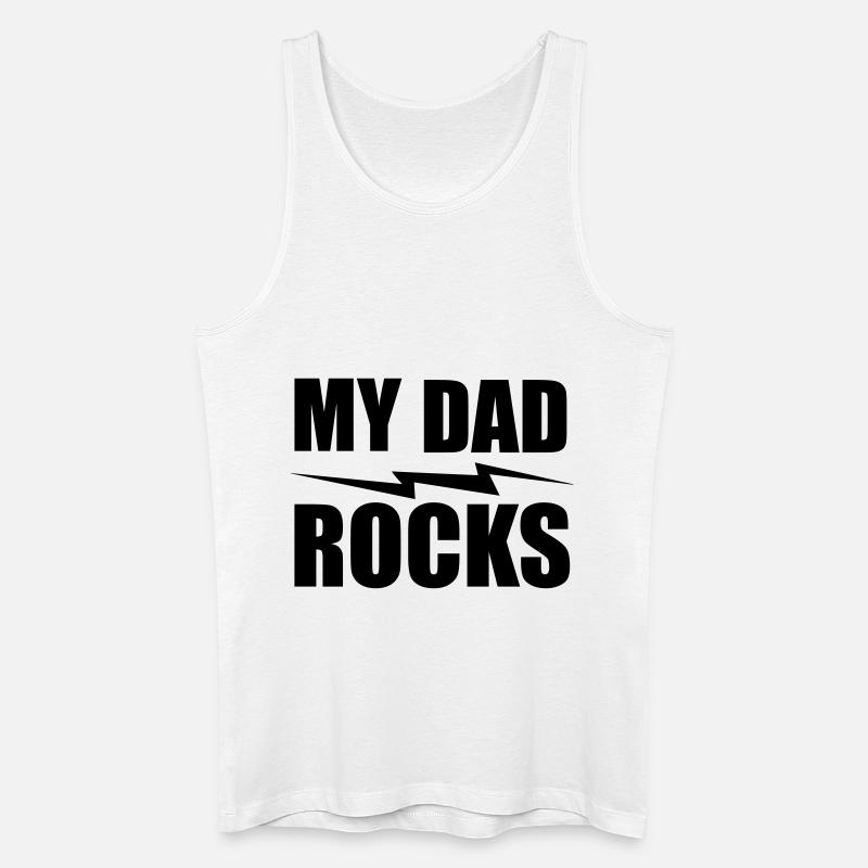 my dad rocks - Männer Bio Tank Top - Weiß