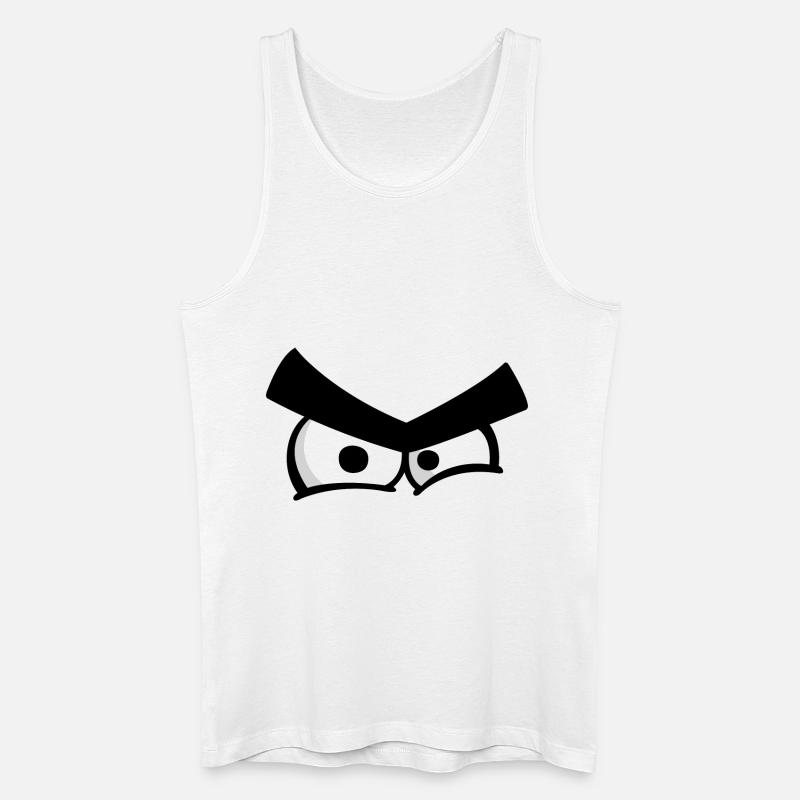 Verärgerte Augen - Männer Bio Tank Top - Weiß