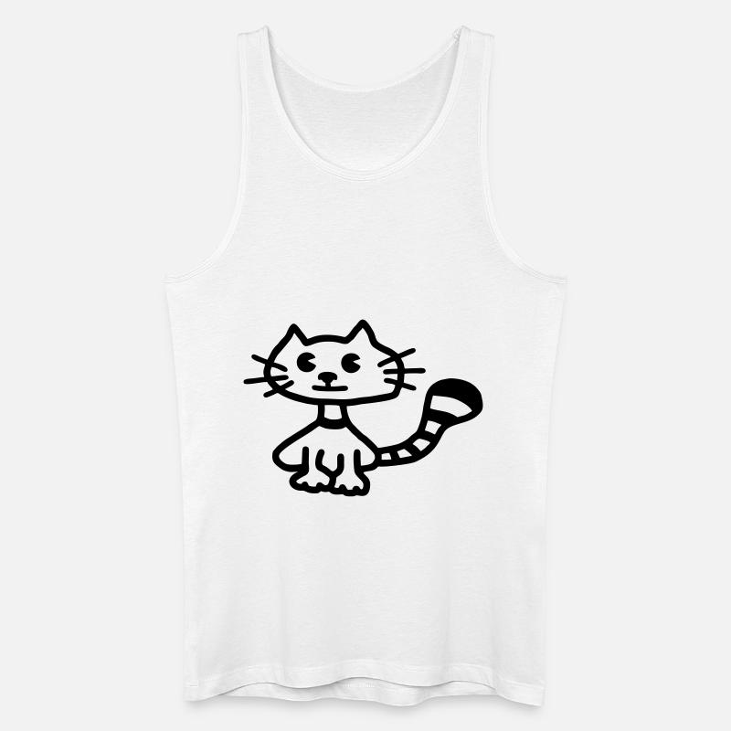 Katze 4 - Männer Bio Tank Top - Weiß