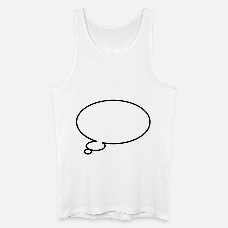 Thinking bubble - Männer Bio Tank Top - Weiß