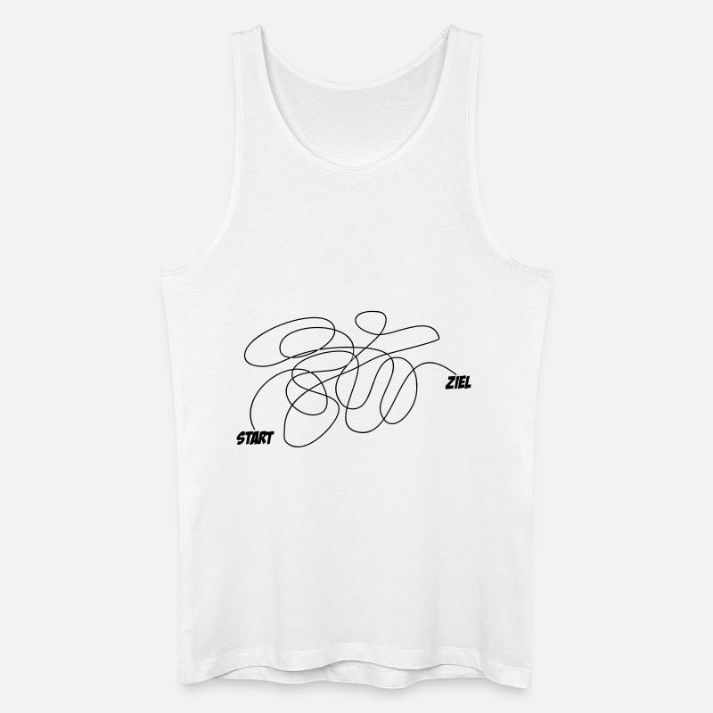 Start Ziel Lebensweg 1c - Männer Bio Tank Top - Weiß