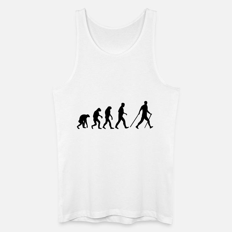 nordic walking evolution - Men’s Organic Tank Top - white