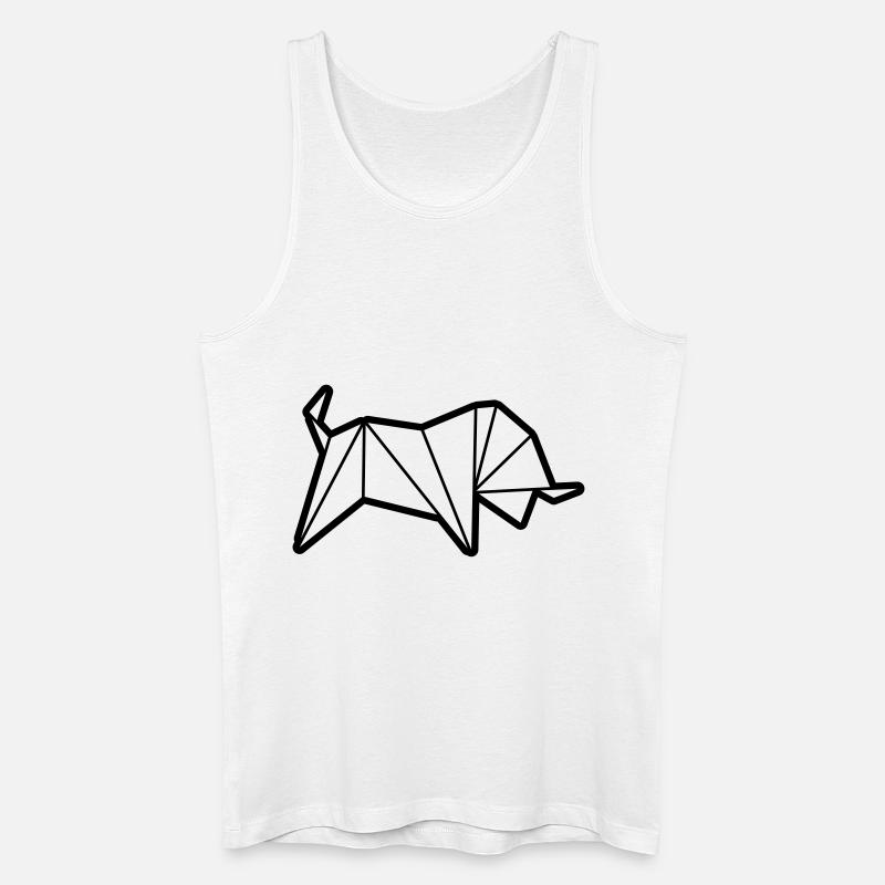 Origami: spanischer Stier - Männer Bio Tank Top - Weiß