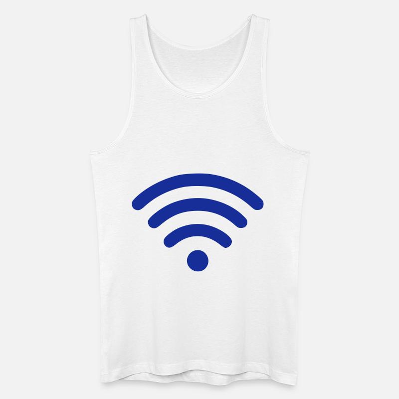 wlan - Männer Bio Tank Top - Weiß