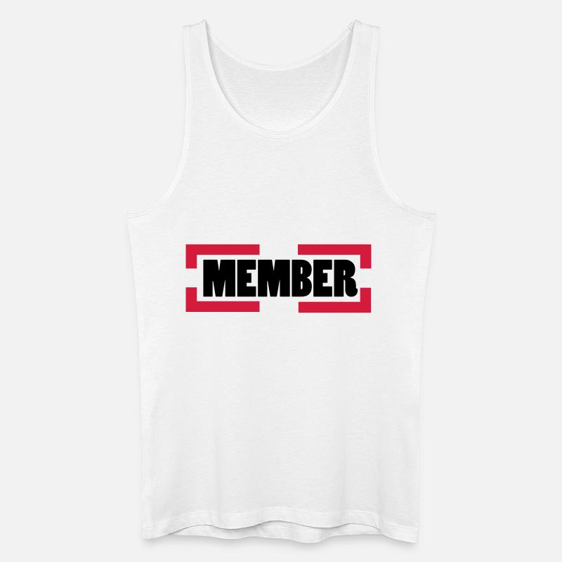 member - Männer Bio Tank Top - Weiß