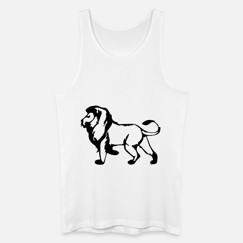 lion_shape - Männer Bio Tank Top - Weiß