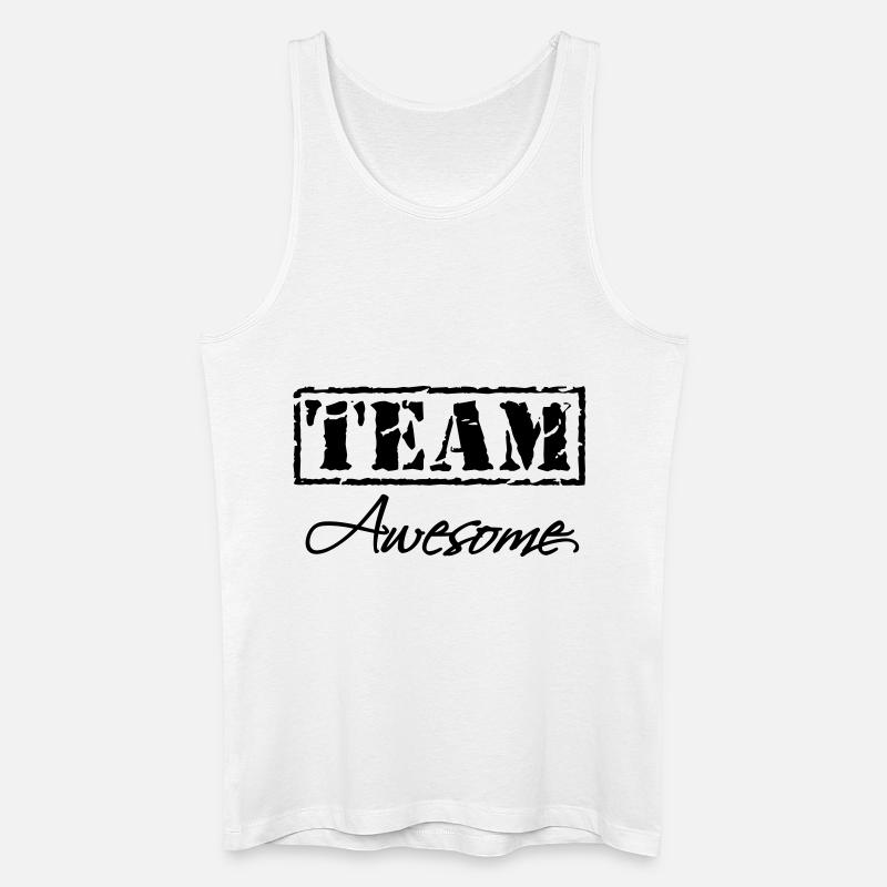 Team Awesome - Männer Bio Tank Top - Weiß