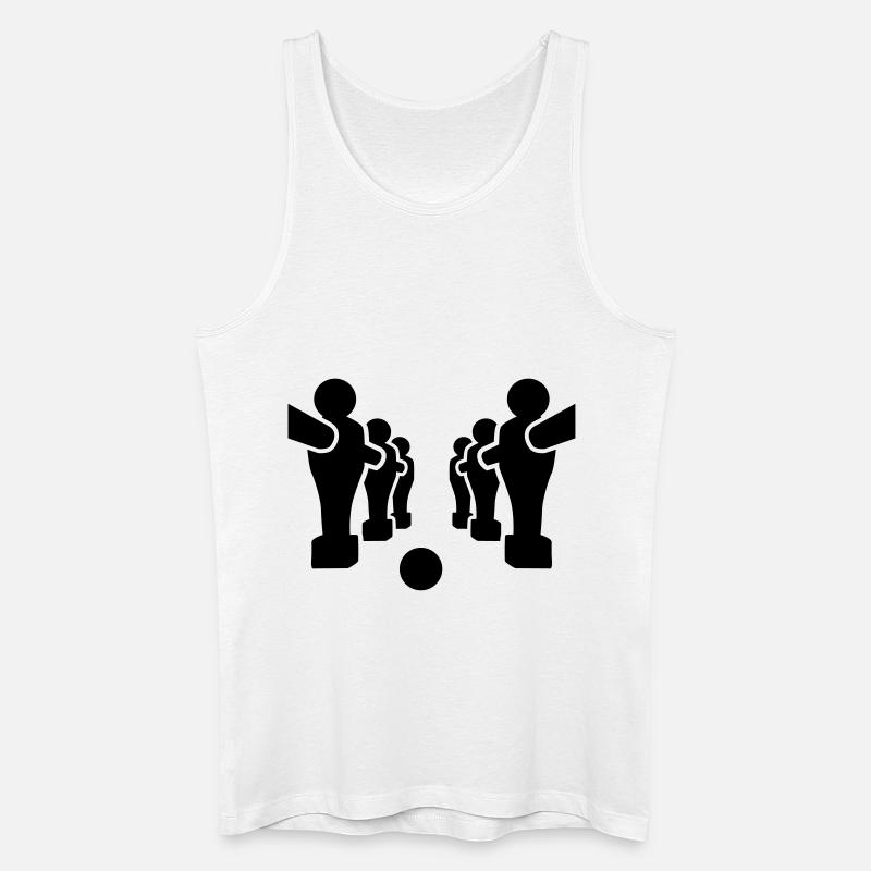 Tischkicker - Männer Bio Tank Top - Weiß