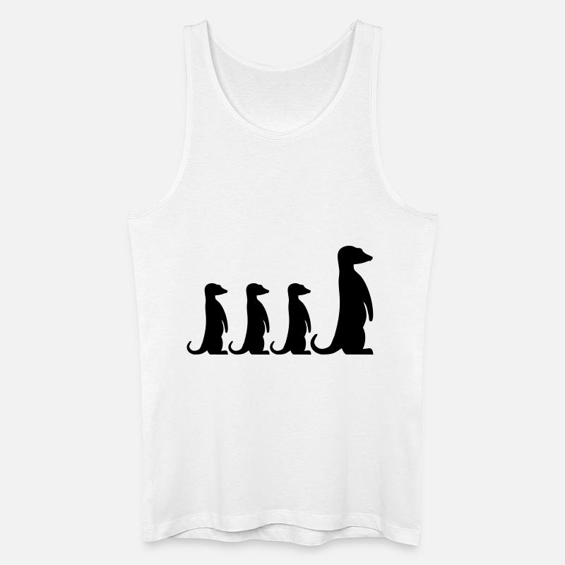 Erdmännchen - Männer Bio Tank Top - Weiß