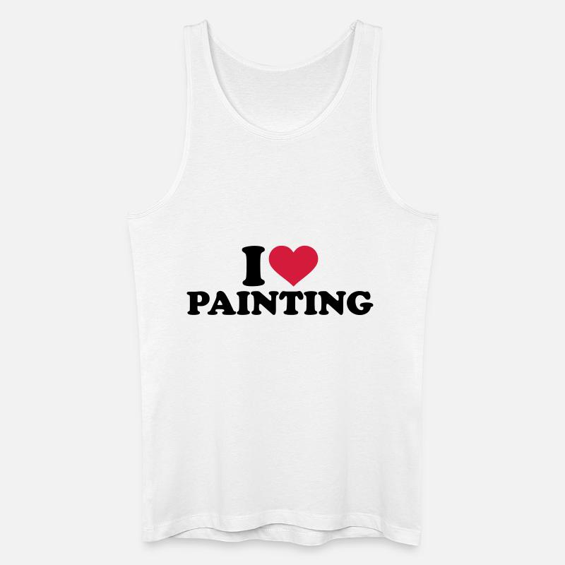 Malen - Männer Bio Tank Top - Weiß
