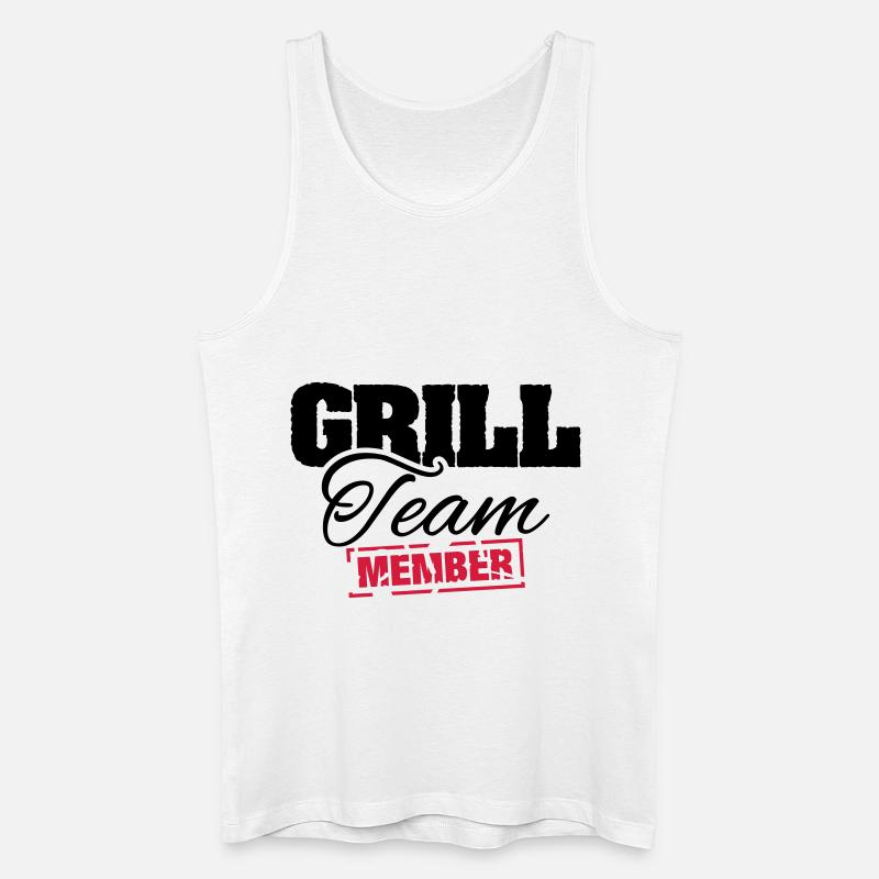 grill_team_member_su2 - Männer Bio Tank Top - Weiß