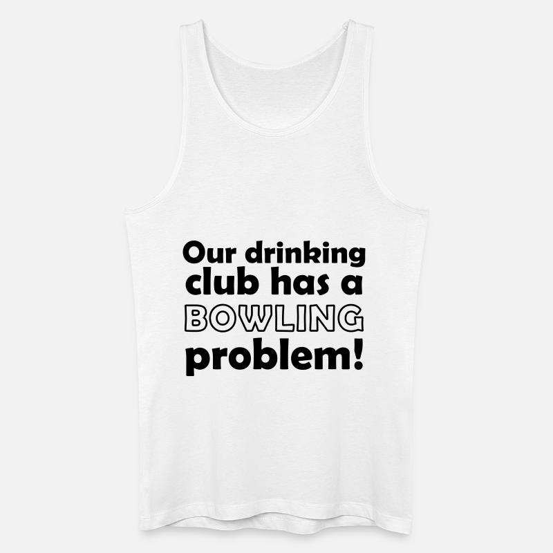 bowling problem - Männer Bio Tank Top - Weiß