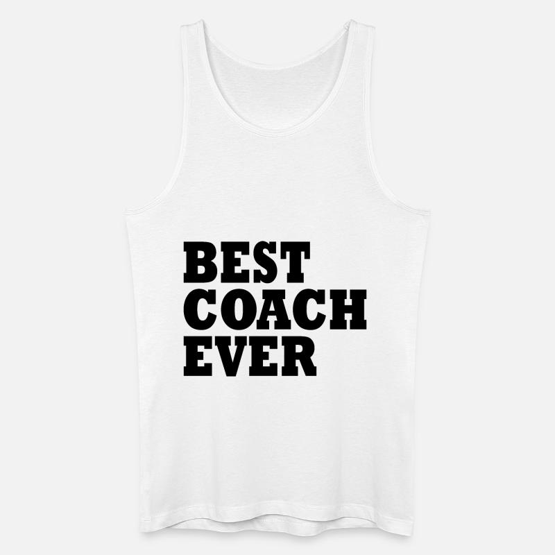 Best coach ever - Männer Bio Tank Top - Weiß