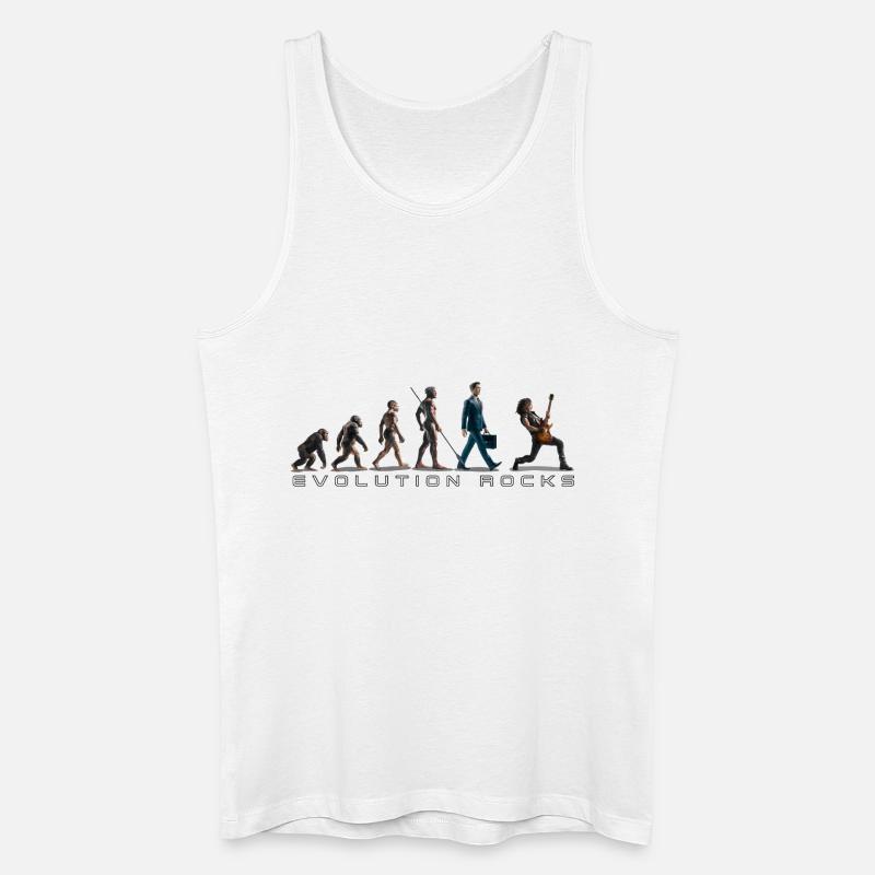 Evolution Guitar Player - Men’s Organic Tank Top - white