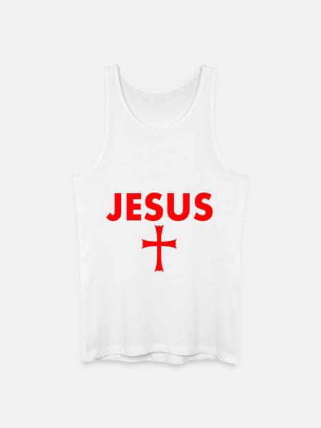Jesus Cross - Men’s Organic Tank Top - white