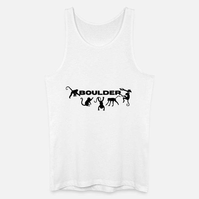 Boulderaffen - Tshirt Bouldern - Männer Bio Tank Top - Weiß