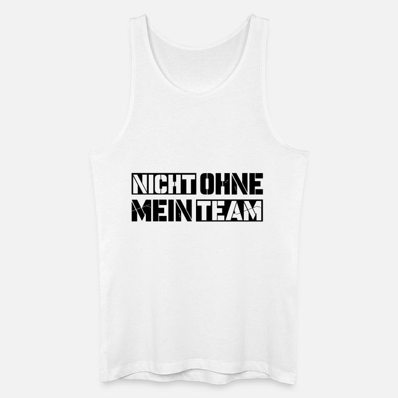 ohne mein team - Männer Bio Tank Top - Weiß