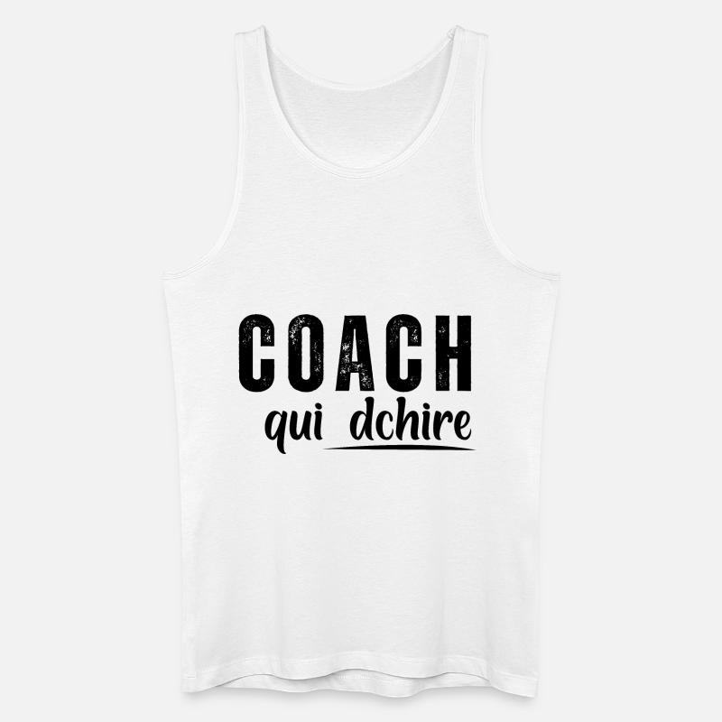 Coach Wer - Männer Bio Tank Top - Weiß