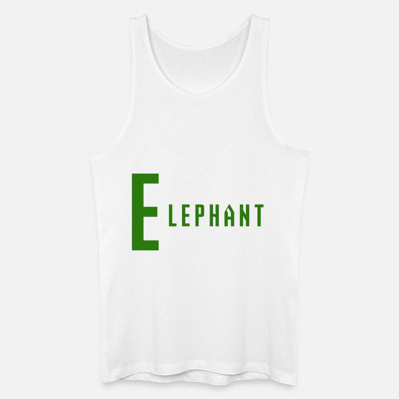 Elephant - Männer Bio Tank Top - Weiß