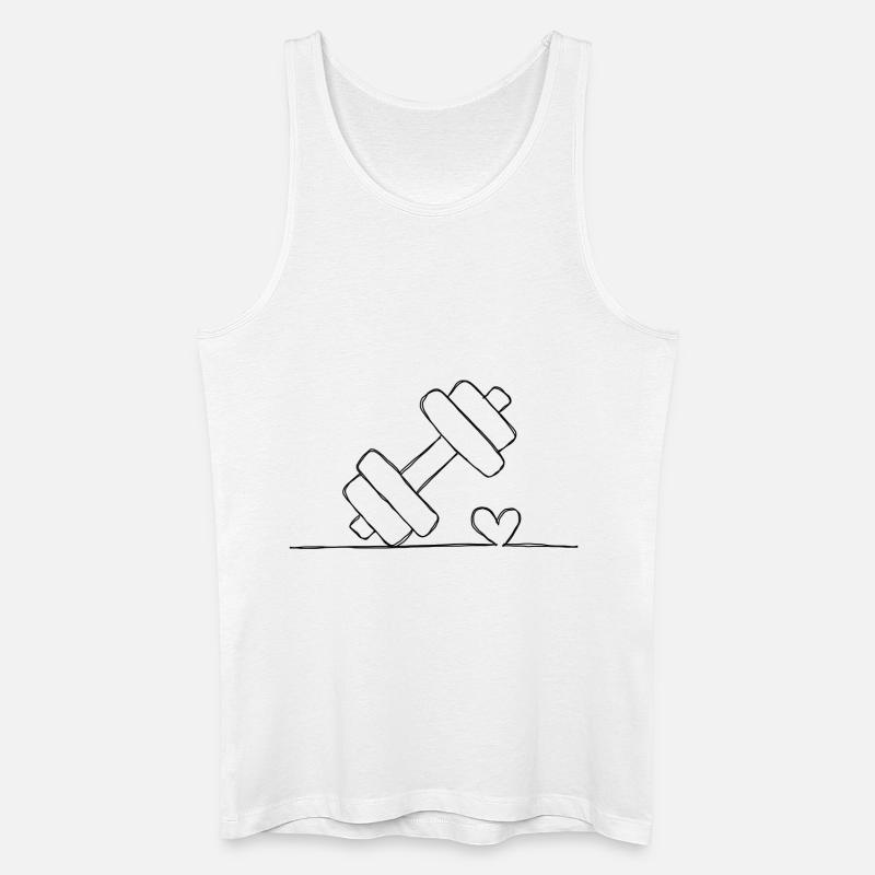 Train Heart - Männer Bio Tank Top - Weiß