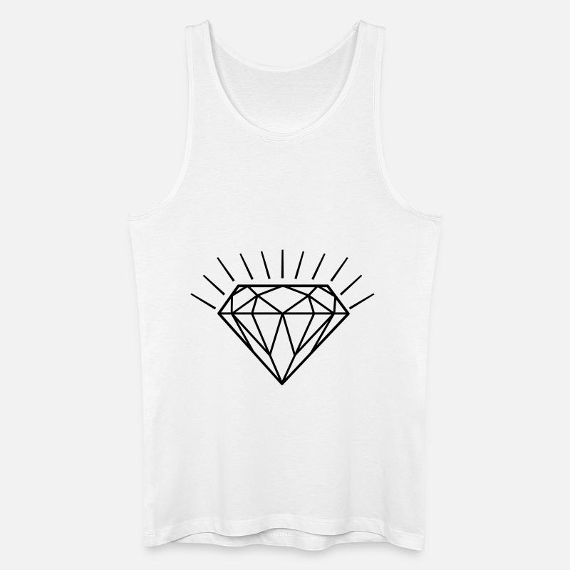 Big Diamond - Männer Bio Tank Top - Weiß