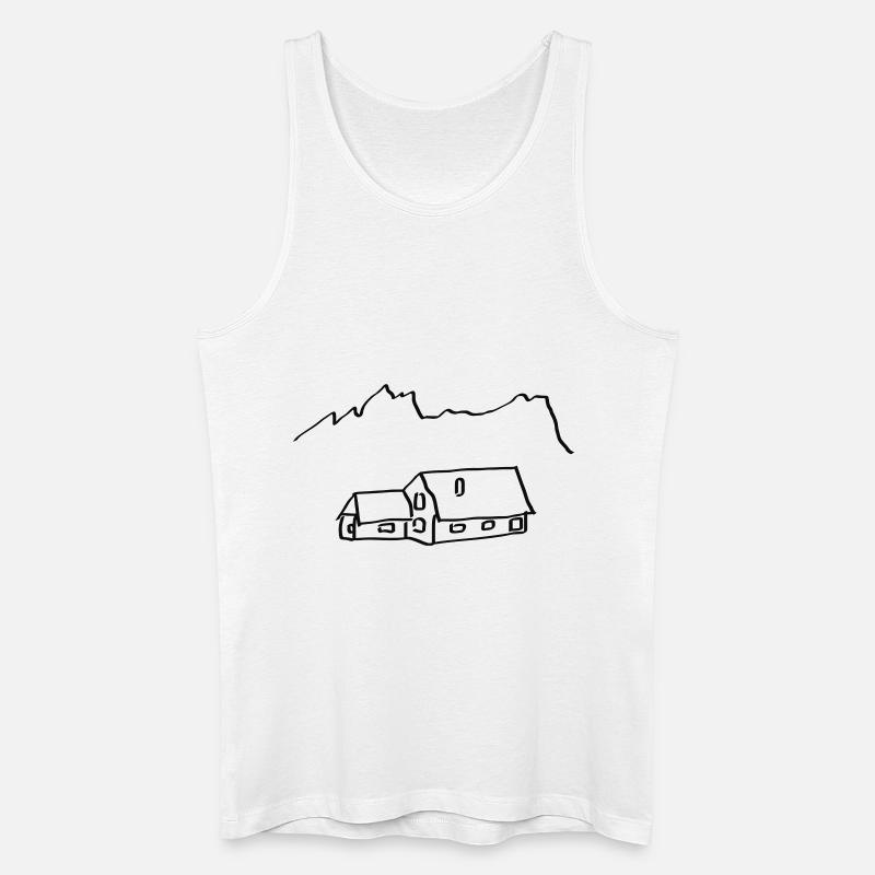 Berghütte - Männer Bio Tank Top - Weiß