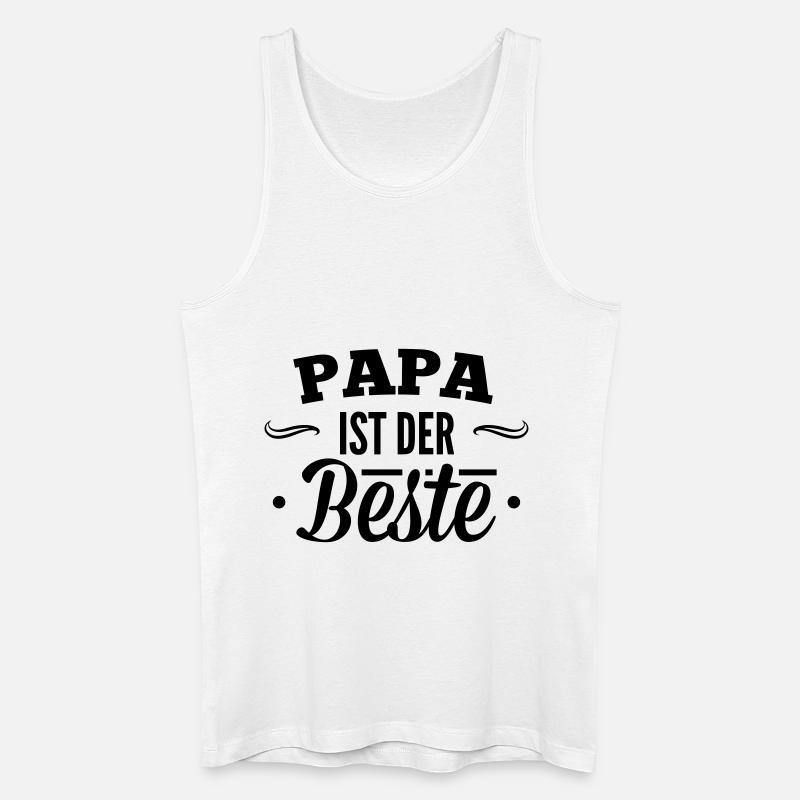 Papa ist der beste - Männer Bio Tank Top - Weiß