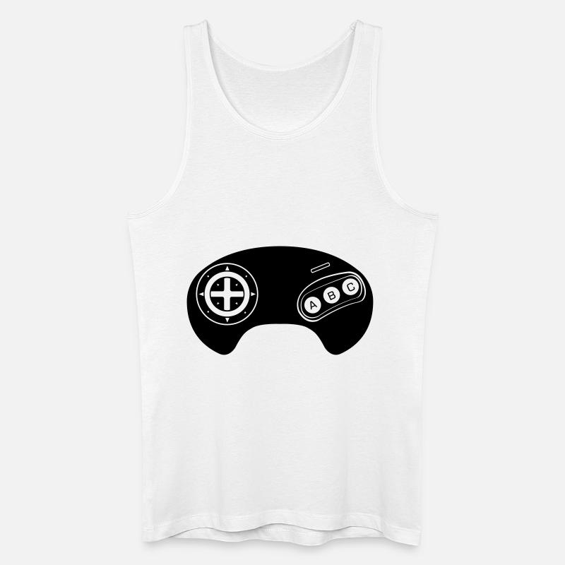 Mega Retro Controller - Männer Bio Tank Top - Weiß