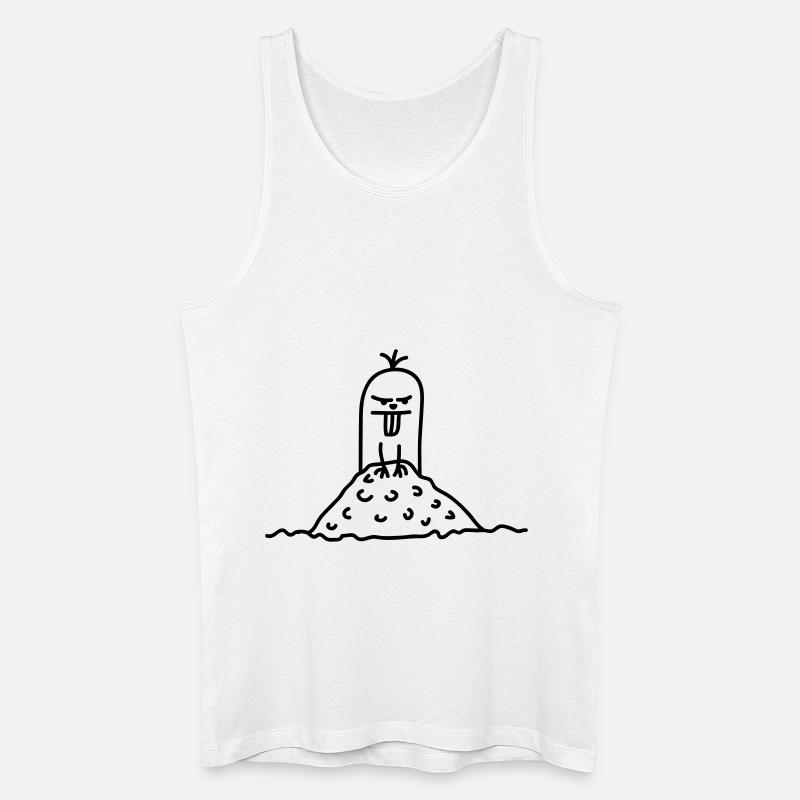 maulwurf_1c - Männer Bio Tank Top - Weiß