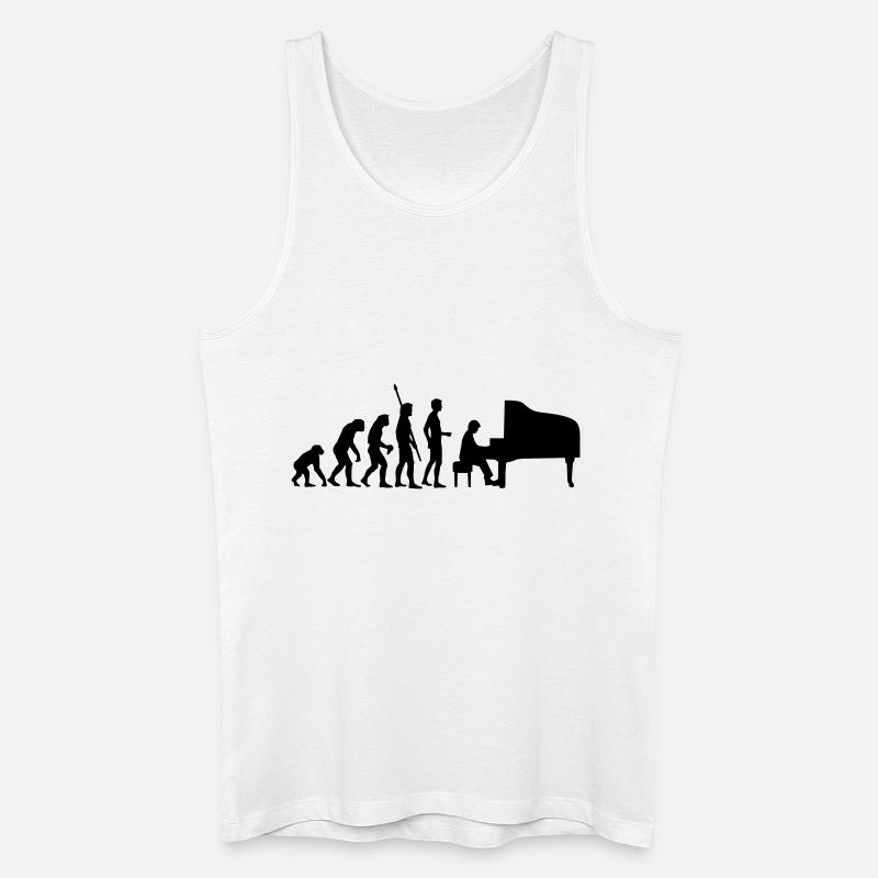 evolution_pianist - Men’s Organic Tank Top - white