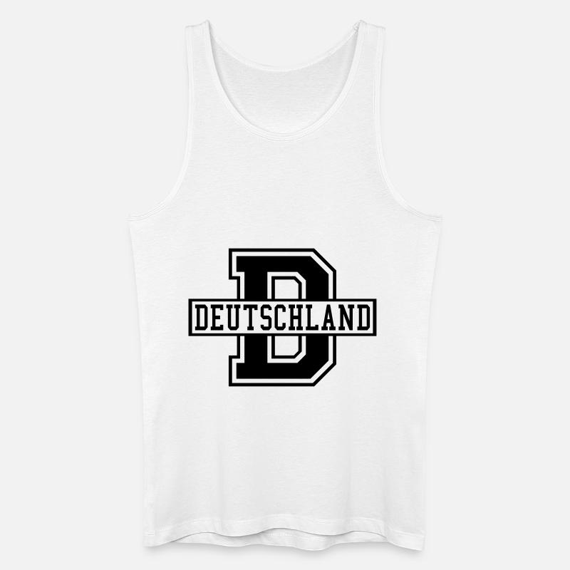 Deutschland D College Style - Männer Bio Tank Top - Weiß