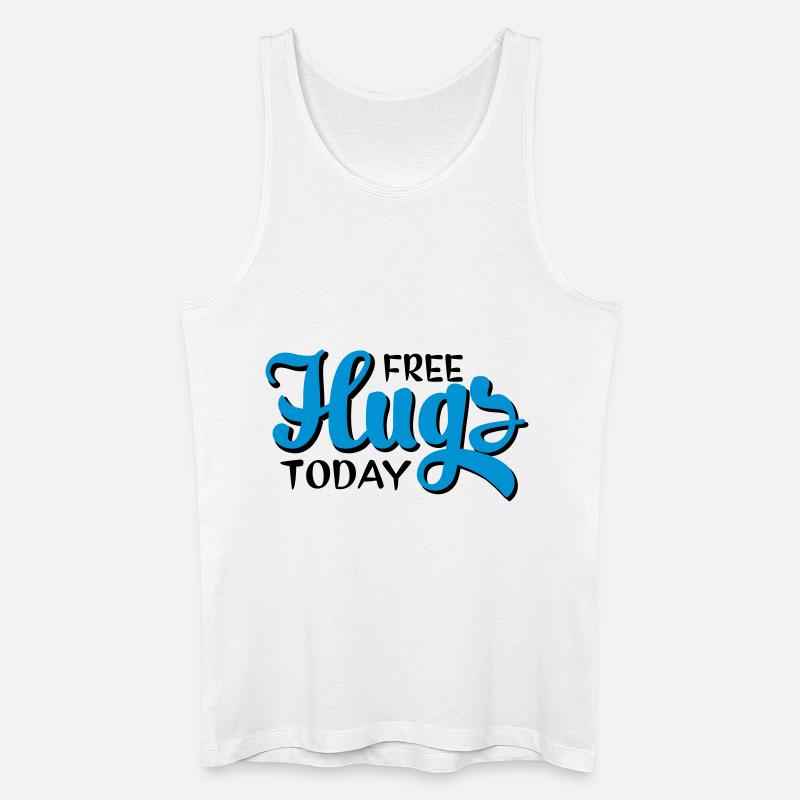 free hugs - Männer Bio Tank Top - Weiß