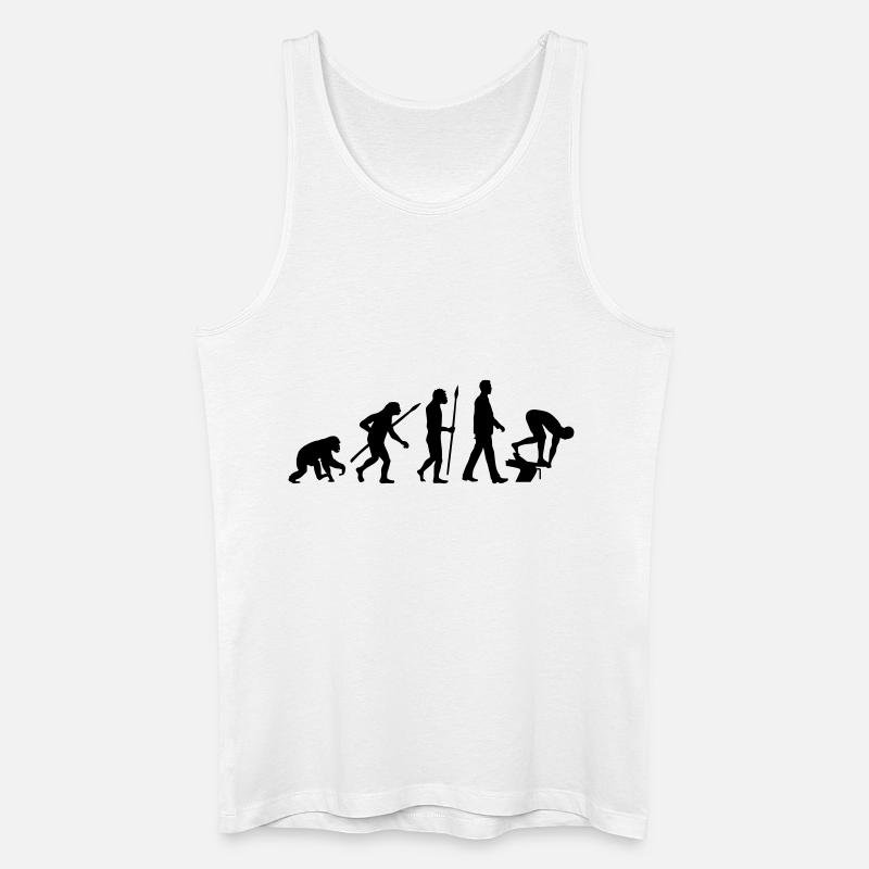 evolution_schwimmer_102012_a_1c - Männer Bio Tank Top - Weiß