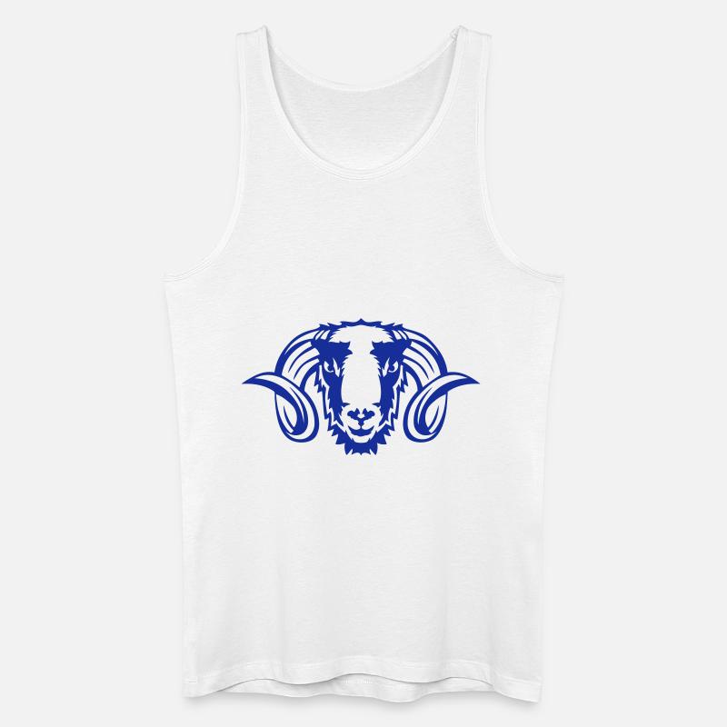 Widderhorn Widder Sternzeichen 2 - Männer Bio Tank Top - Weiß