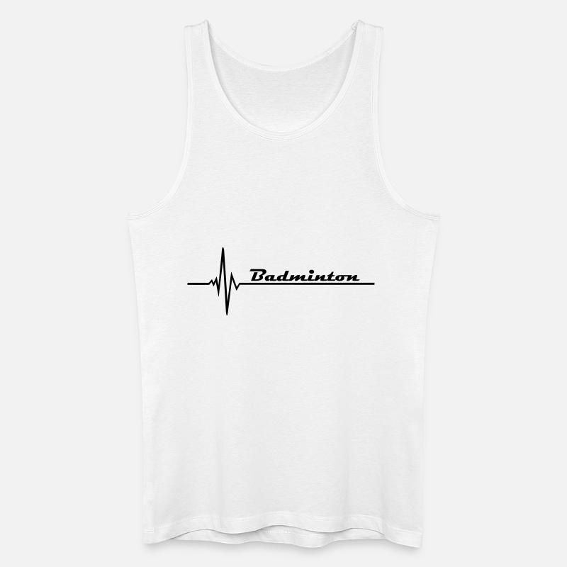 Badminton - Männer Bio Tank Top - Weiß