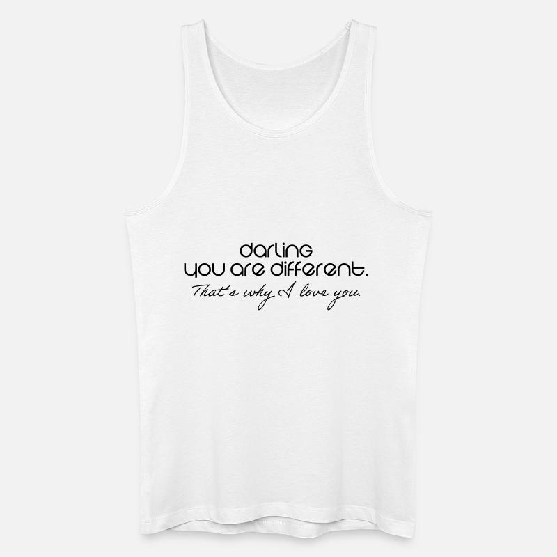 romantisk - Økologisk tanktop til mænd - hvid