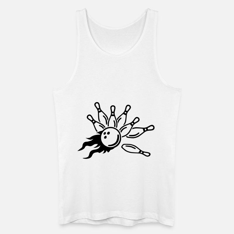 Bowling - Männer Bio Tank Top - Weiß