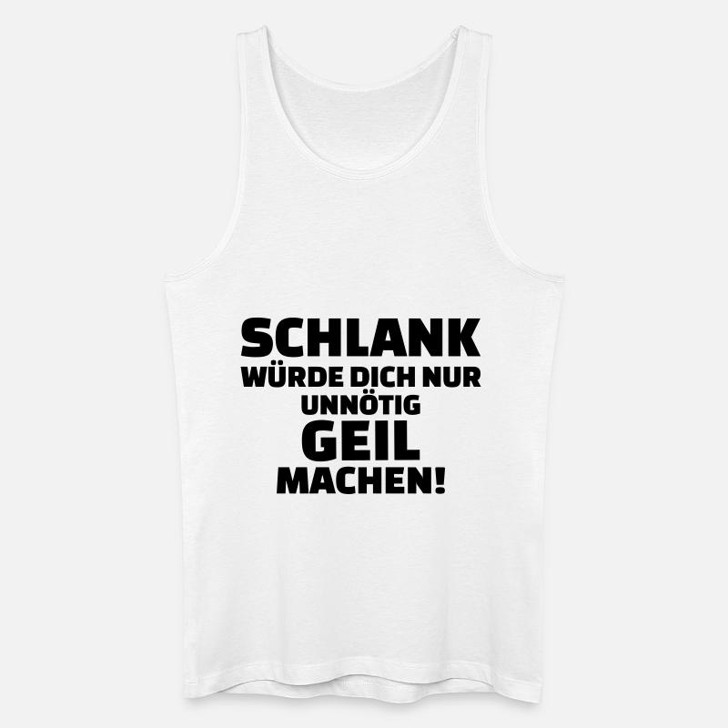 Schlank - Männer Bio Tank Top - Weiß