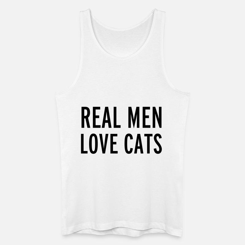 Cats - Männer Bio Tank Top - Weiß