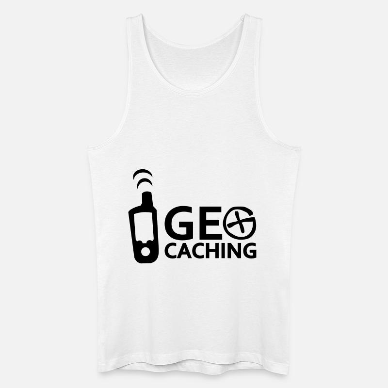 Geocaching - Männer Bio Tank Top - Weiß