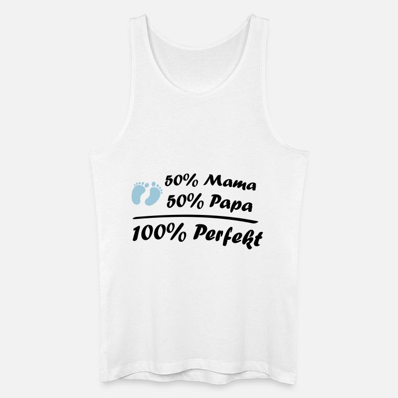 100_perfekt_02 - Männer Bio Tank Top - Weiß