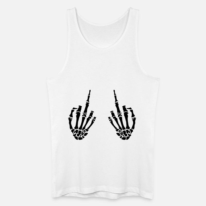 middle fingers design - Männer Bio Tank Top - Weiß