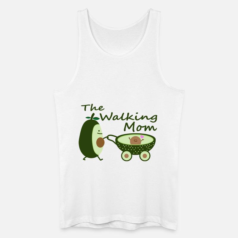 Avocado als Walking Mom - Männer Bio Tank Top - Weiß