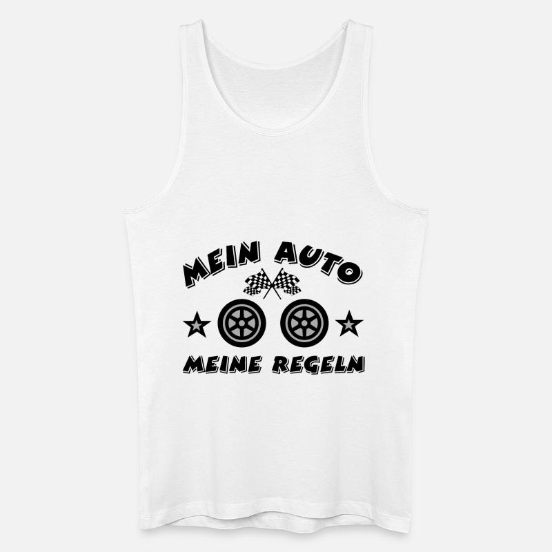 Auto - Männer Bio Tank Top - Weiß
