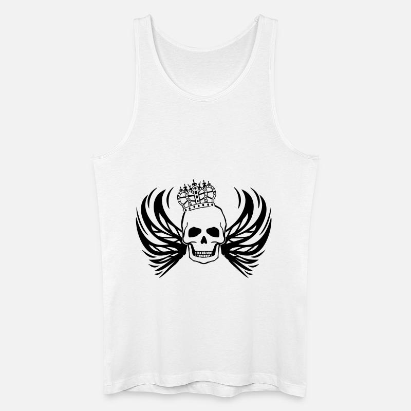 skull king - Männer Bio Tank Top - Weiß